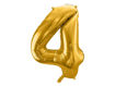 Picture of FOIL BALLOON NUMBER 4 GOLD 34 INCH